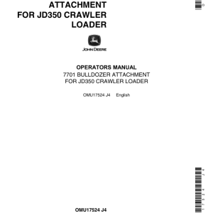John Deere 7701 Attachments Operator's Manuals (OMU17524) - Image 1
