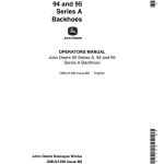 John Deere 93A, 94A, 95A Attachments Operator's Manuals (OMU41396) - Image 1