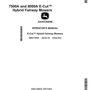 John Deere 7500A & 8000A E-Cut Hybrid Fairway Mowers (040001-050000) Operator's Manual (OMUC10908) - Image 1
