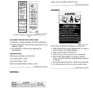 John Deere XUV855M S4 Gator Utility Vehicle Operator's Manual (OMUC14275) - Image 3