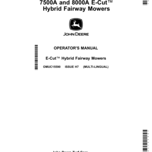 John Deere 7500A, 8000A E-Cut Hybrid Fairway Mowers (Export Edition) Operator's Manual (OMUC15590) - Image 1