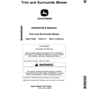 John Deere 7400A TerrainCut Trim, Surrounds Mower (North American) Operator's Manual (OMUC15600) - Image 1
