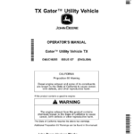 John Deere TX Gator Utility Vehicle (Kawasaki FJ400 Gas Engine) Calfornia/North America Operator's Manual (OMUC16255) - Image 1