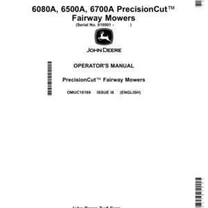 John Deere 6080A, 6500A, 6700A PrecisionCut Fairway Mowers Operator's Manual (OMUC18169) - Image 1