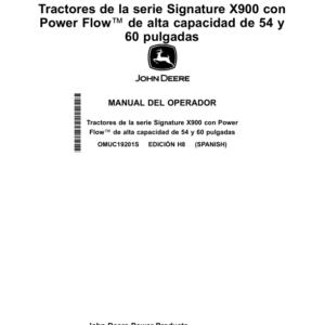 John Deere 54-, 60-Inch High Capacity Power Flow X900 Signature Series Tractors (North American) Operator's Manual (OMUC19201) - Image 2