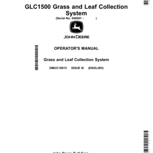 John Deere GLC1500 Grass & Leaf Collection Systems Operator's Manual (OMUC19615) - Image 1