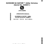 John Deere XUV855M S4 GATOR Utility Vehicles (Serial No. 020001-) (Export Edition) Operator's Manual (OMUC19622) - Image 1