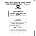 John Deere Rear Bagger for Z720E, Z735E, Z730M, Z735M, Z740R Ztrak Mowers (North American) Operator's Manual (OMUC19784) - Image 1