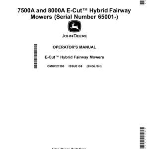 John Deere 7500A, 8000A E-Cut Hybrid Fairway Mowers (065001-070000) Operator's Manual (OMUC21596) - Image 1