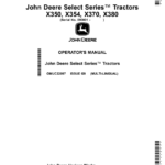 John Deere Select Series Tractors X350, X354, X370, X380 (Export Edition) Operator's Manual (OMUC22097) - Image 1