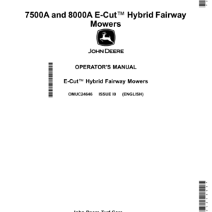 John Deere 7500A, 8000A E-Cut Hybrid Fairway Mowers (070001-090000) Operator's Manual (OMUC24646) - Image 1