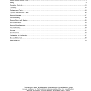 John Deere TE Gator Utility Vehicles(Serial No. 170001-)(Export) (Export Edition) Operator's Manual (OMUC29667) - Image 4