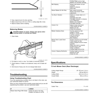 John Deere 72 Inch Rear Discharge Mower Deck for Front Mount Mowers with Serial Number 330001- (Export) Operator's Manual (OMUC30711) - Image 2
