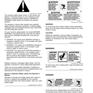 John Deere Material Collection System 9.6 Bushel Dump from Seat Serial Number 030001- (North American) Operator's Manual (OMUC30934E) - Image 2