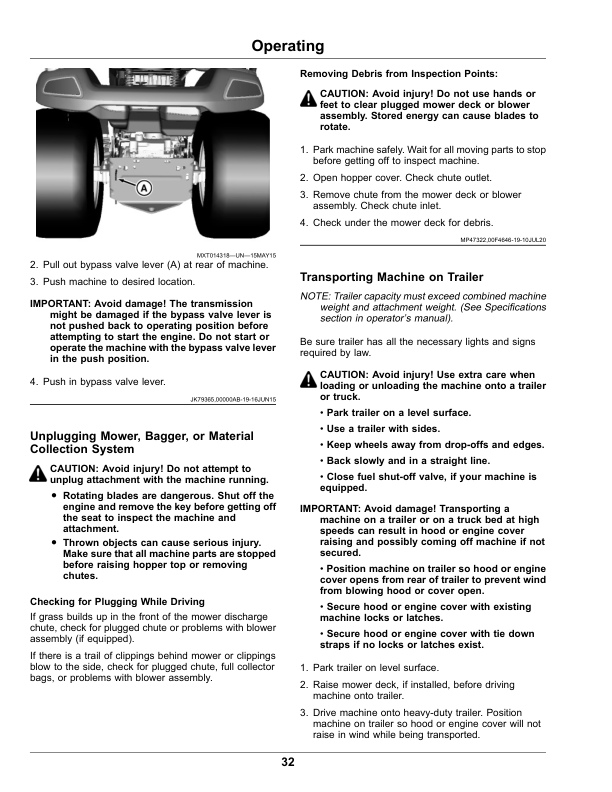 Manual Del Operador Original Para Tractor John Deere X570, X580, X584, X590 – Modelo OMUC32881