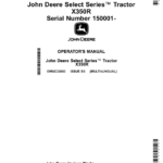 John Deere Select Series Tractor X350RSerial Number 150001- (Export Edition) Operator's Manual (OMUC32883) - Image 1