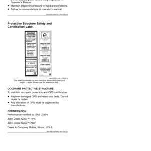 John Deere HPX615E Gator Utility Vehicles (060001-) (North American) Operator's Manual (OMUC36896) - Image 2