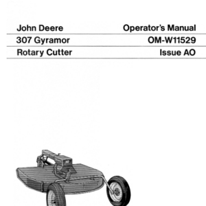 John Deere 307 Gyramor Rotary Cutter Operator's Manual (OMW11529) - Image 1