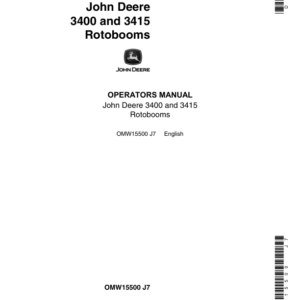 John Deere 3400, 3415 Rotobooms Operator's Manual (OMW15500) - Image 1