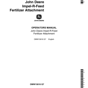 John Deere Impel-R-Feed Fertilizer Attachment Operator's Manual (OMW15616) - Image 1