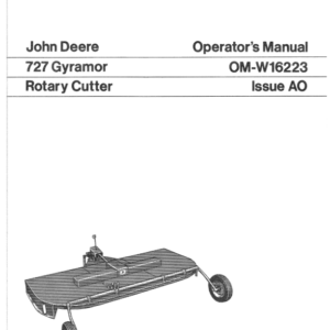 John Deere 727 Gryamor Rotary Cutter Operator's Manual (OMW16223) - Image 1