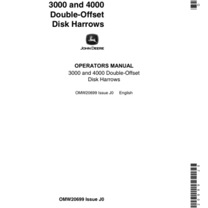 John Deere 3000, 4000 Series Double Offset Disk Harrows Operator's Manual (OMW20699) - Image 1