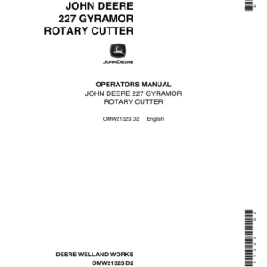 John Deere 227 Rotary Cutter Operator's Manual (OMW21323) - Image 1