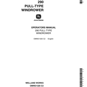 John Deere 290 Pull-Type Windrower Operator's Manual (OMW21325) - Image 1