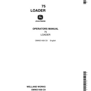 John Deere 75 Loader Operator's Manual (OMW21459) - Image 1