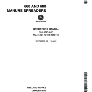 John Deere 660, 680 Manure Spreader Operator's Manual (OMW28568) - Image 1