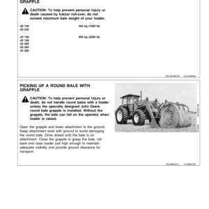 John Deere Round Bale Grapple & Silage Grapple Attachments Operator's Manual (OMW38952) - Image 2