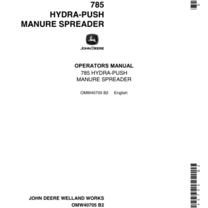 John Deere 785 Hydra-Push Manure Spreader Operator's Manual (OMW40705) - Image 1