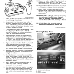 John Deere (W210) 4LZ-7 Type Full-Feeding Combine Harvester Operator's Manual (OMYC27720) - Image 3