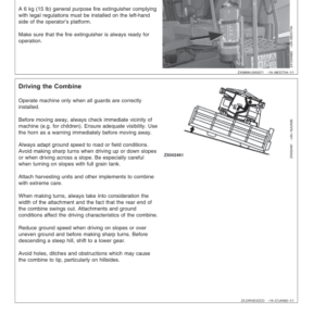 John Deere 9540i, 9560i, 9580i, 9640i, 9660i, 9680i WTS & 9780iCTS Combines Operator's Manual (OMZ103925) - Image 2