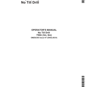 John Deere 750 Grain Drills Operator's Manual (OMZ92393) - Image 1