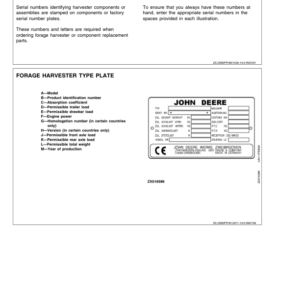 John Deere 6650, 6750, 6850 & 6950 Self Propelled Forage Harvesters Operator's Manual (OMZ92777) - Image 3