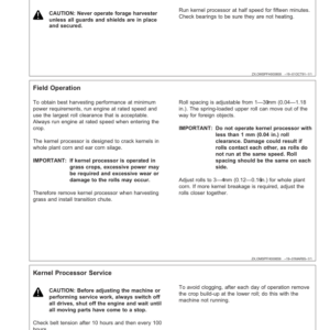 John Deere 6650, 6750, 6850 & 6950 Self Propelled Forage Harvesters Operator's Manual (OMZ92977) - Image 4