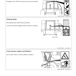 John Deere 9540, 9560, 9580, 9640, 9660 & 9680 CWS & WTS combines Operator's Manual (OMZ93035) - Image 2