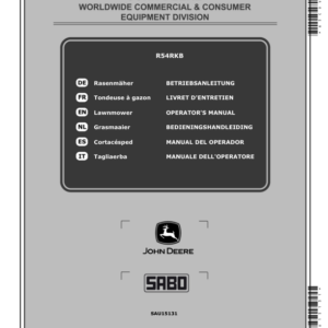 John Deere R54RKB Lawn Mowers Operator's Manual (SAU15131) - Image 1