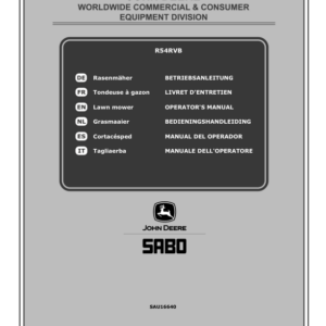 John Deere R54RVB (SA247720) Lawn Mowers Operator's Manual (SAU16640) - Image 1