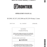 John Deere Frontier Rotary Cutters - RC2048, RC2060, RC2072, RC2084 Operator's Manual (TIFC711189) - Image 1