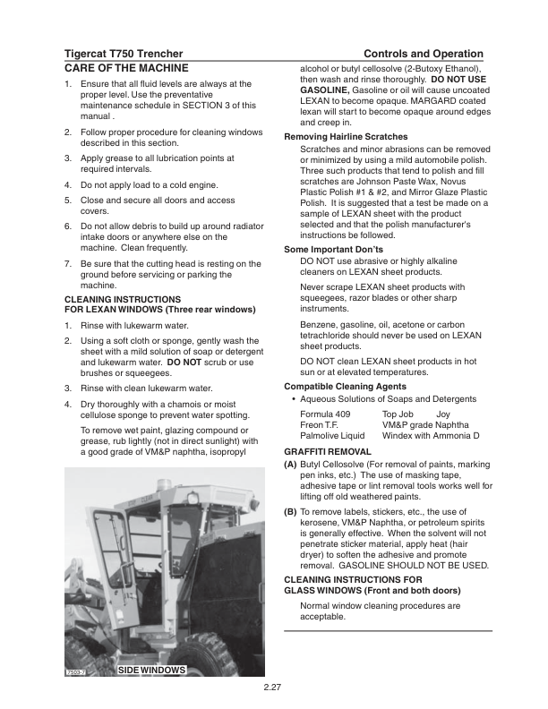 Tigercat T750 Trencher Repair Service Manual