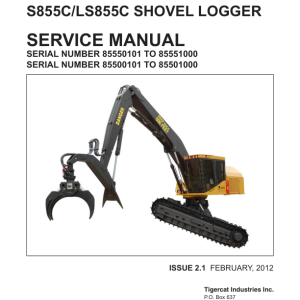 Tigercat S855C, LS855C Shovel Logger Repair Service Manual