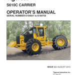 Tigercat S610C Carrier Operators Manual