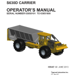 Tigercat S610D Carrier Operators Manual