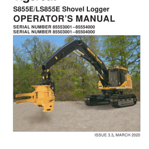 Tigercat S855E, LS855E Shovel Logger Repair Service Manual - Image 2