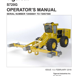 Tigercat S720G Carrier Operators Manual