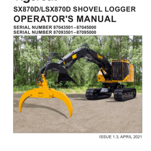 Tigercat SX870D, LSX870D Shovel Logger Repair Service Manual - Image 4