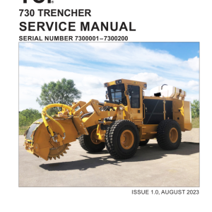 Tigercat TCi 730 Trencher Repair Service Manual