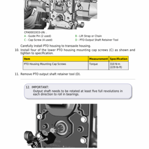 John Deere JD954, 6095B, JD1104, 6110B, JD1204-A, 6120B, JD1354-A, 6135B, JD1404-A, 6140B Repair Manual (before April 19) - Image 3